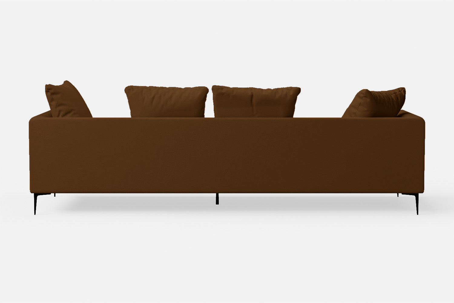 Aprilia 4 Seater Sofa Walnut Brown Leather