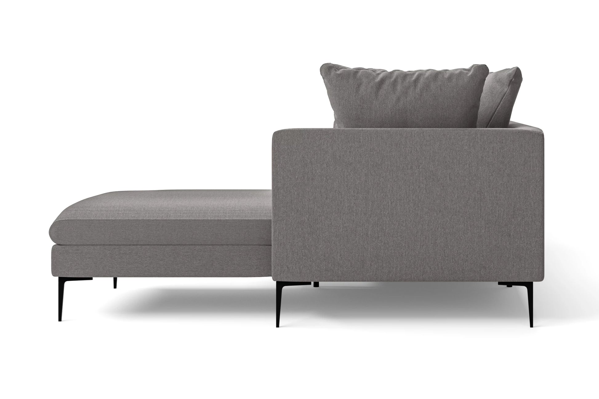 Aprilia 4 Seater Left Hand Facing Chaise Lounge Corner Sofa Grey Linen Fabric