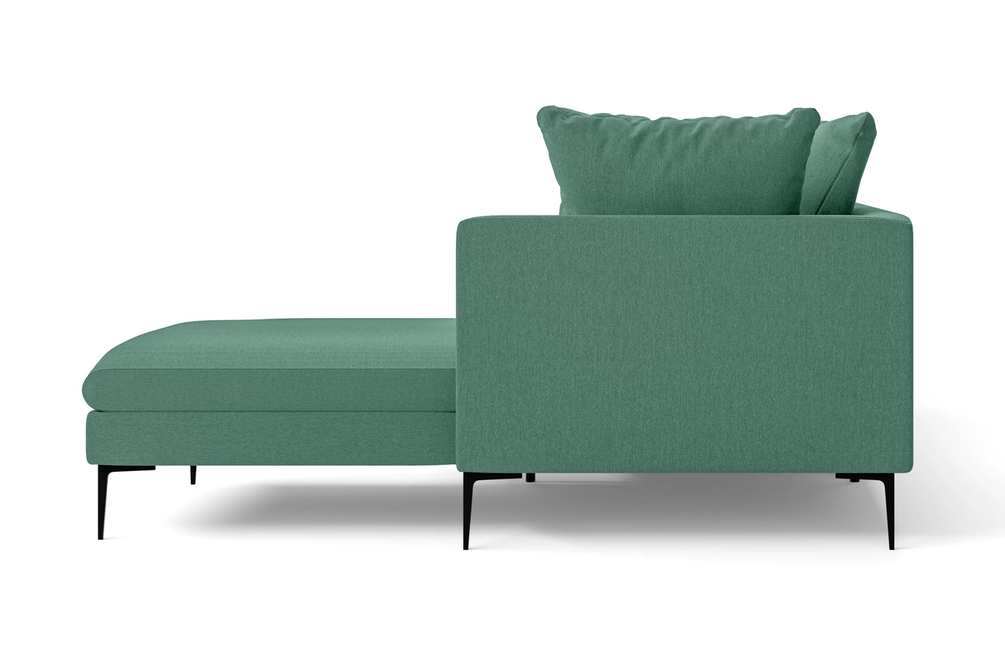 Aprilia 4 Seater Left Hand Facing Chaise Lounge Corner Sofa Mint Green Linen Fabric