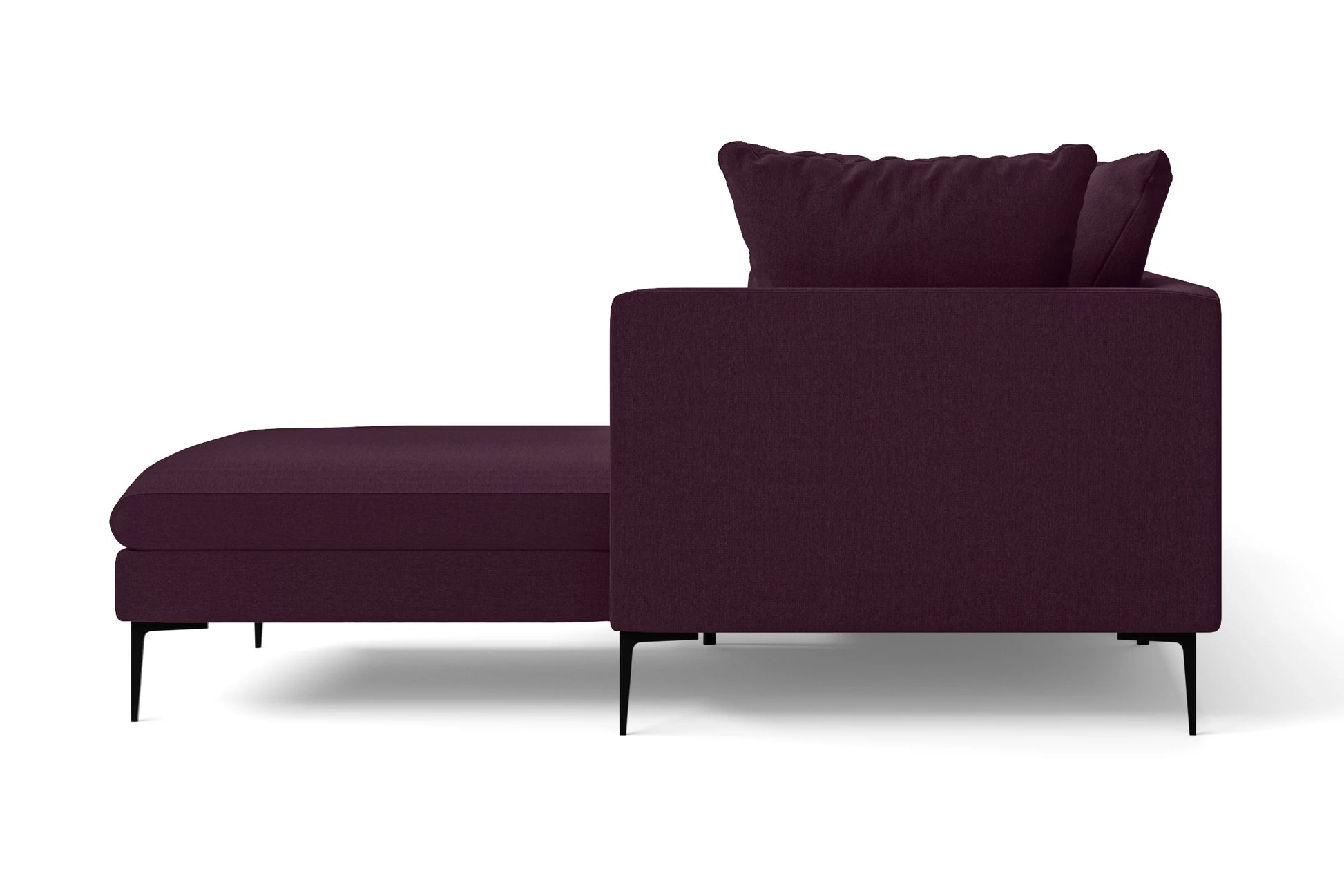 Aprilia 4 Seater Left Hand Facing Chaise Lounge Corner Sofa Purple Linen Fabric