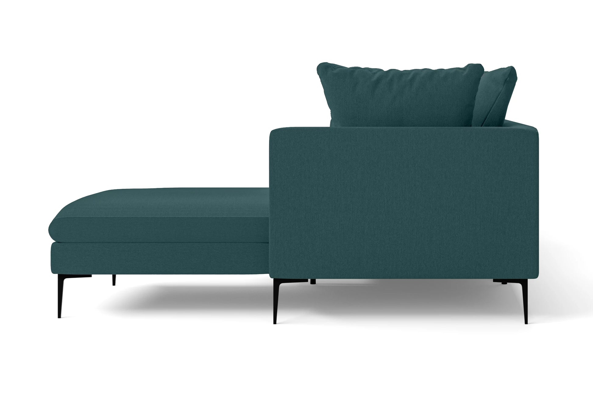 Aprilia 4 Seater Left Hand Facing Chaise Lounge Corner Sofa Teal Linen Fabric