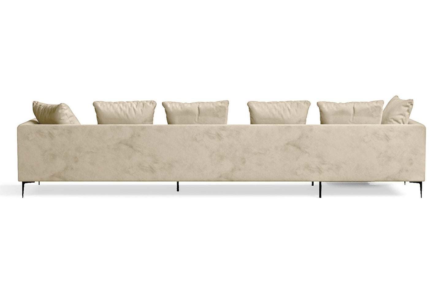 Aprilia 4 Seater Left Hand Facing Chaise Lounge Corner Sofa Cream Velvet