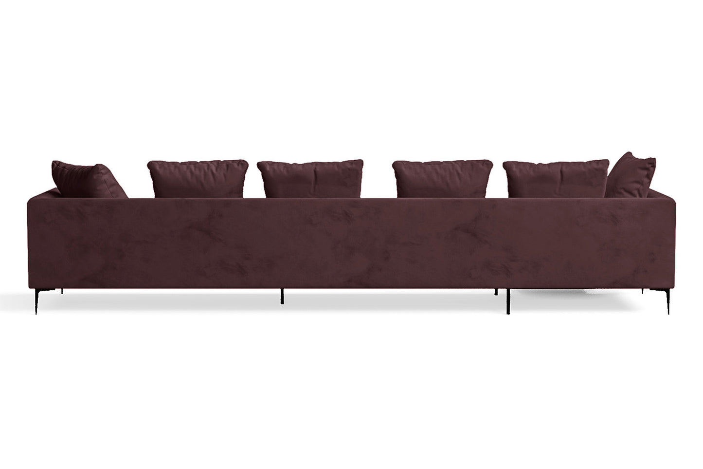 Aprilia 4 Seater Left Hand Facing Chaise Lounge Corner Sofa Grape Velvet