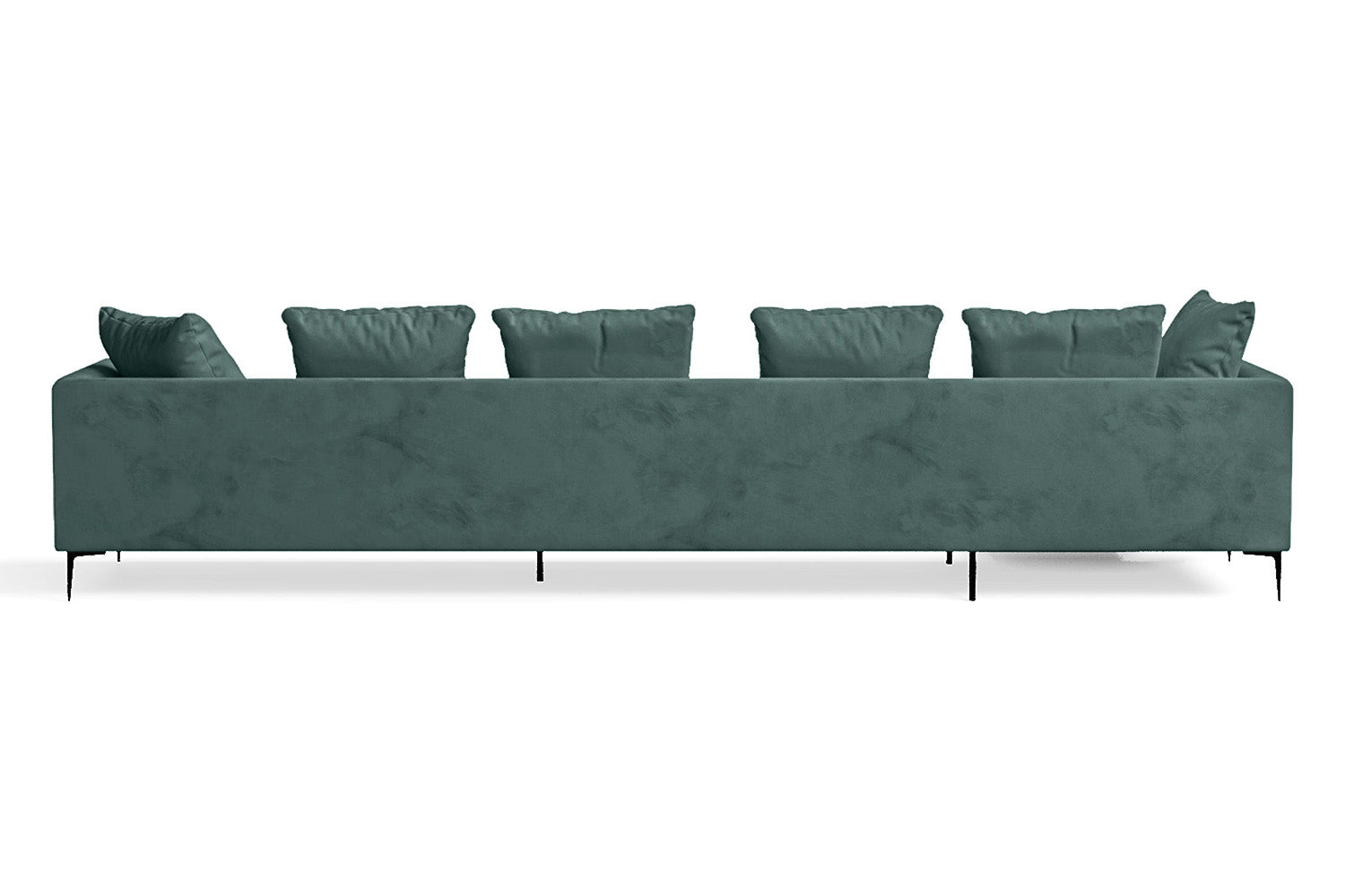 Aprilia 4 Seater Left Hand Facing Chaise Lounge Corner Sofa Teal Velvet