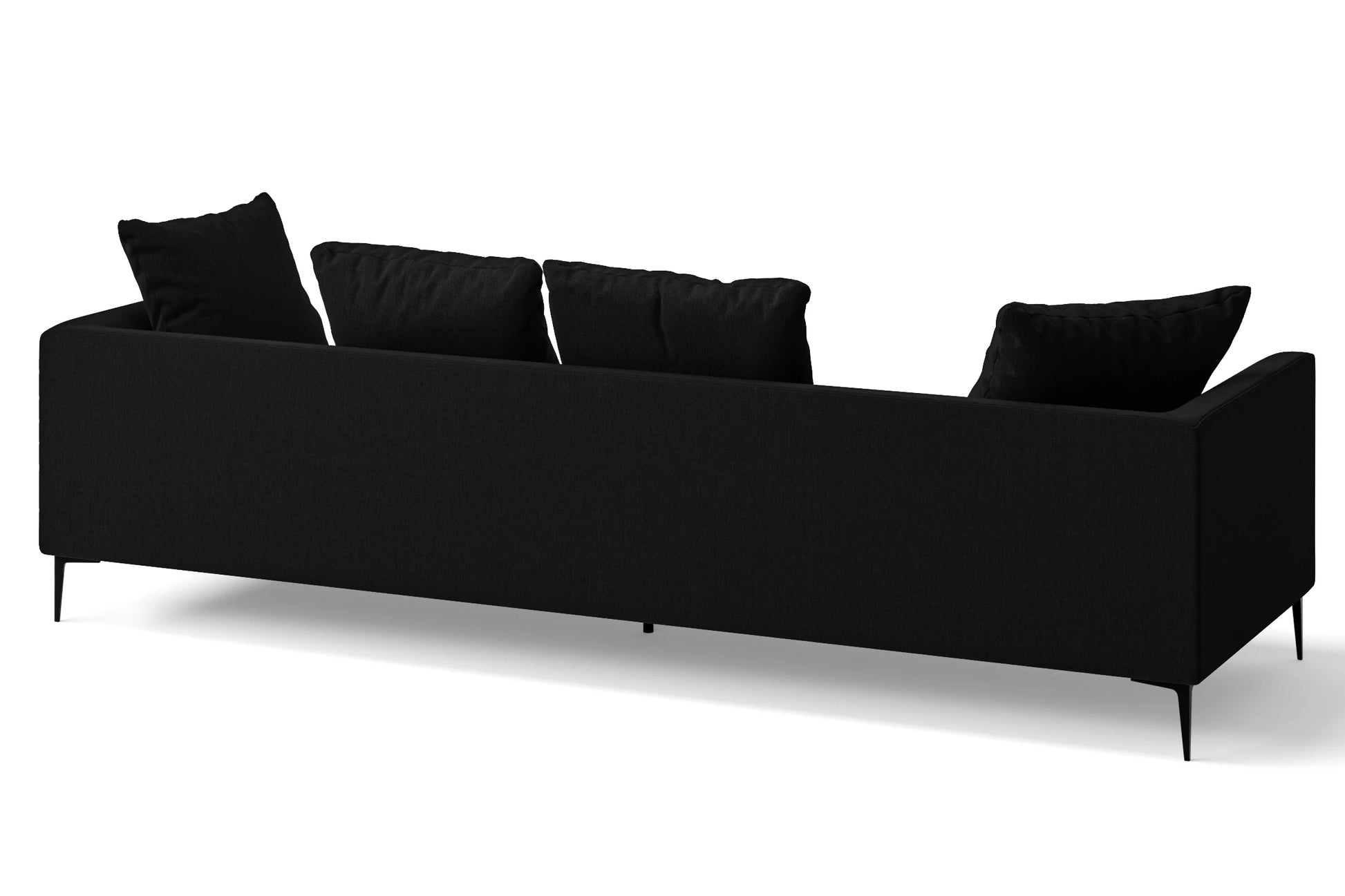 Aprilia 4 Seater Sofa Black Linen Fabric