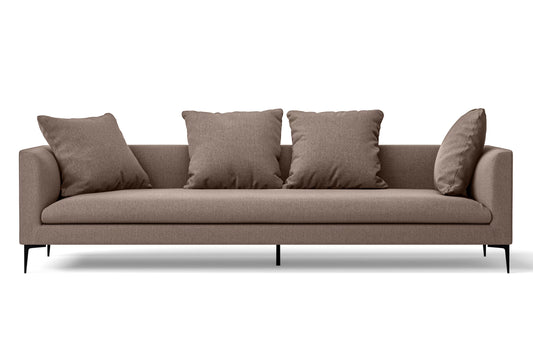 Aprilia 4 Seater Sofa Caramel Linen Fabric