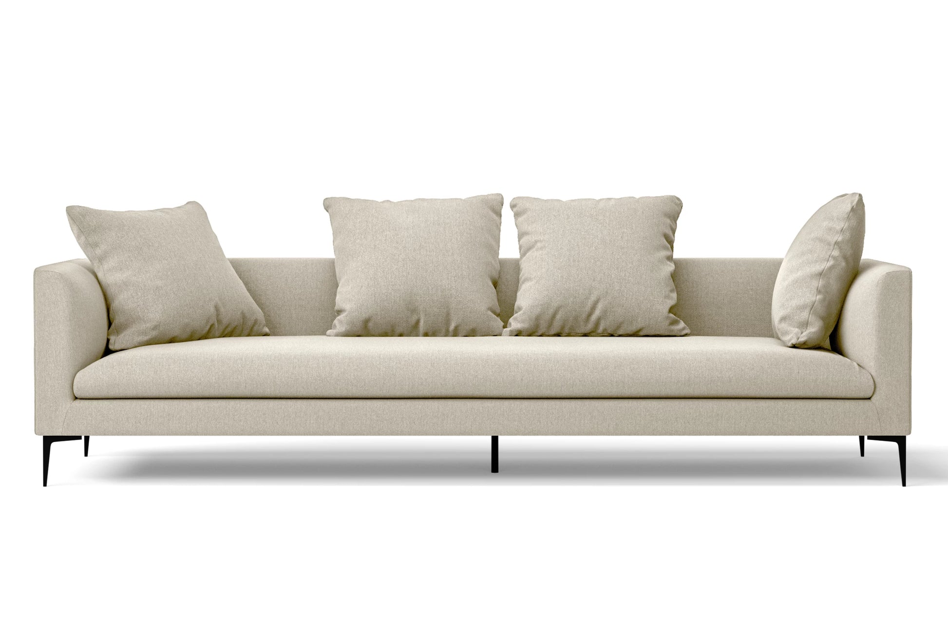 Aprilia 4 Seater Sofa Cream Linen Fabric