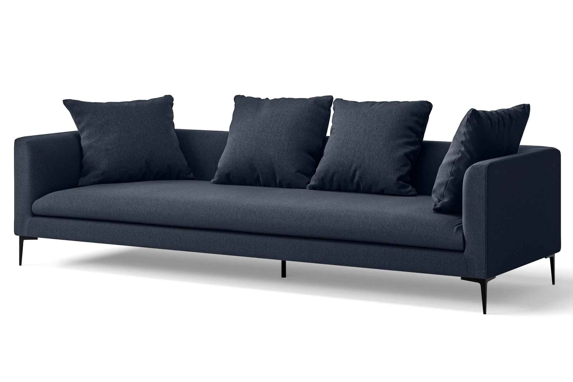 Aprilia 4 Seater Sofa Dark Blue Linen Fabric