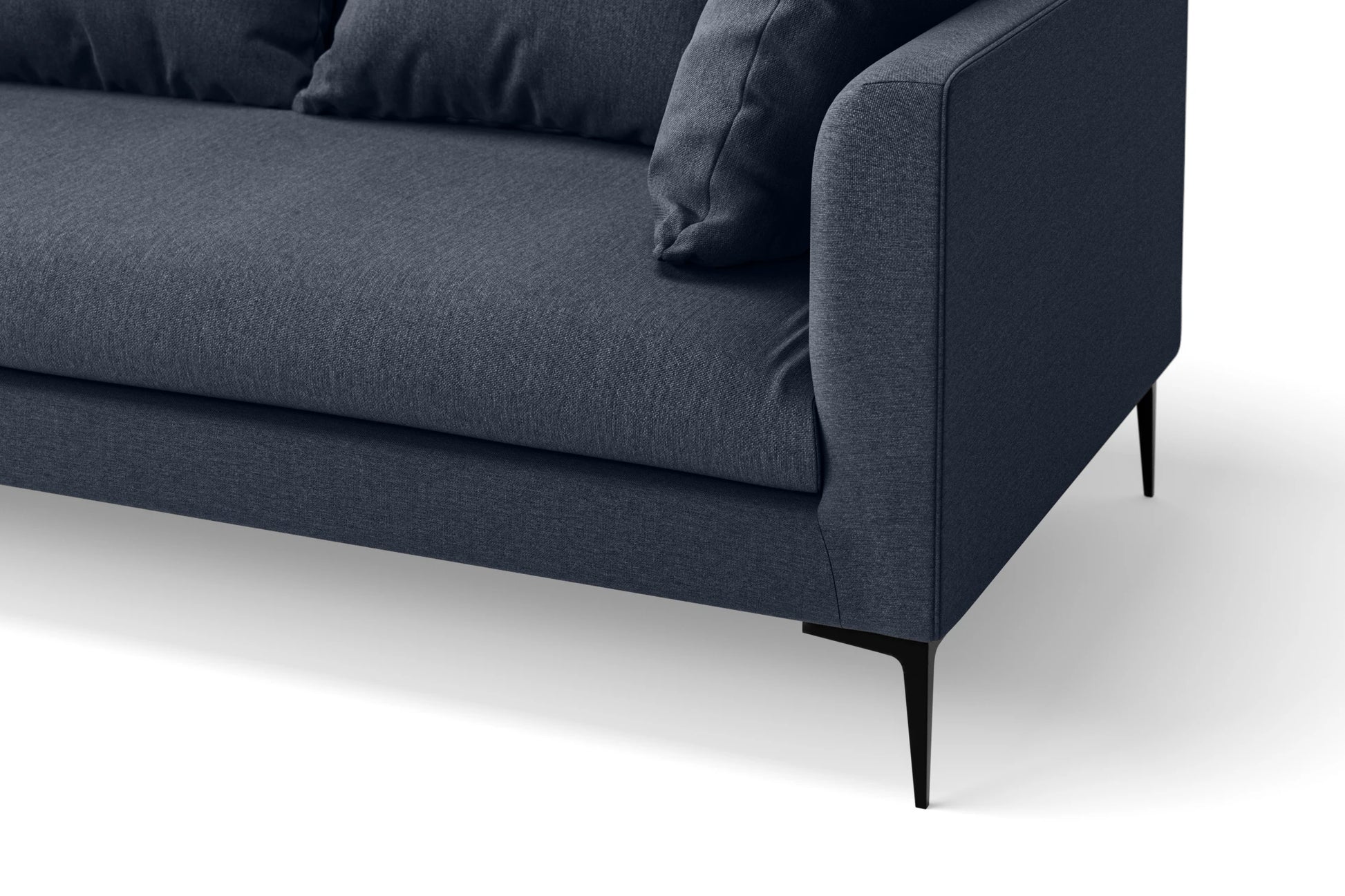 Aprilia 4 Seater Sofa Dark Blue Linen Fabric