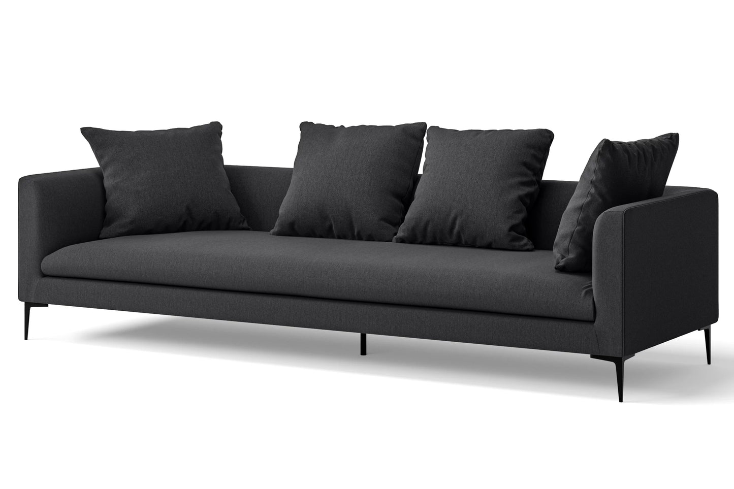 Aprilia 4 Seater Sofa Dark Grey Linen Fabric