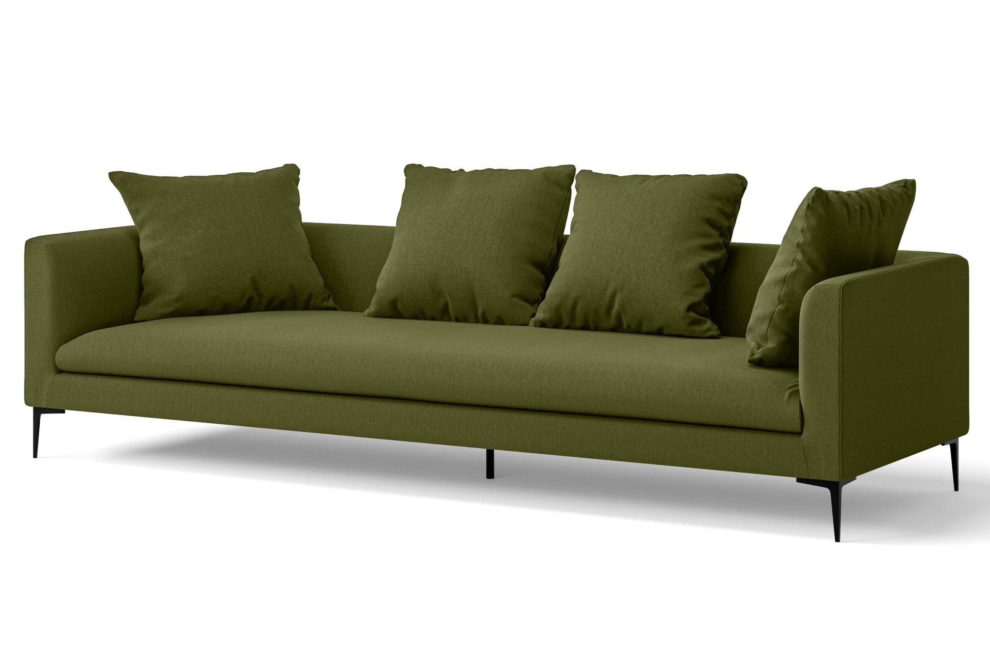 Aprilia 4 Seater Sofa Olive Linen Fabric