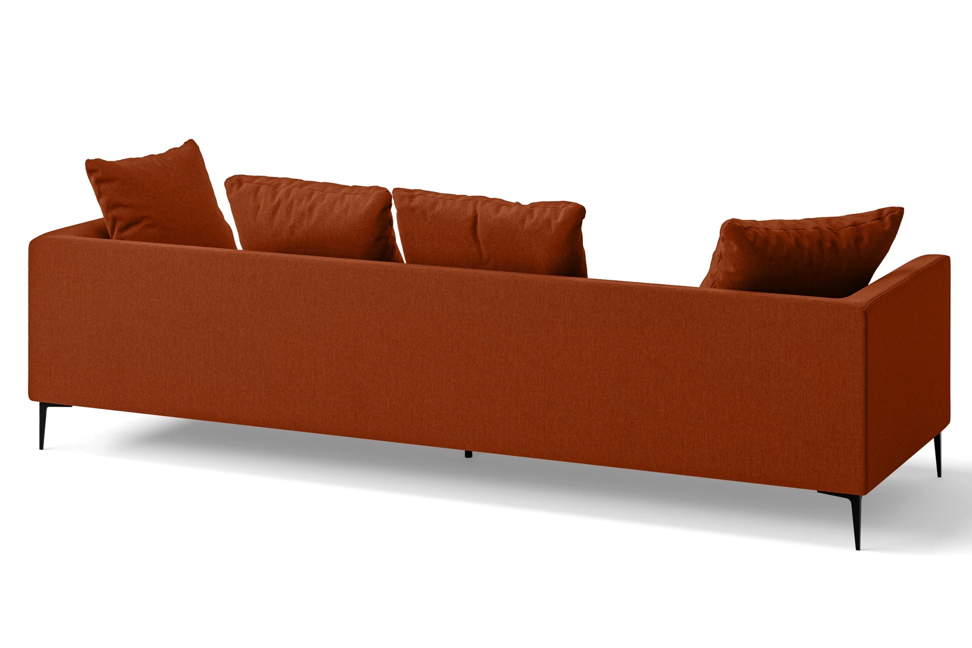 Aprilia 4 Seater Sofa Orange Linen Fabric