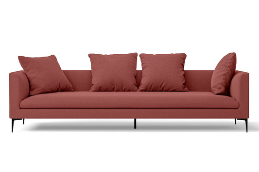 Aprilia 4 Seater Sofa Rose Pink Linen Fabric