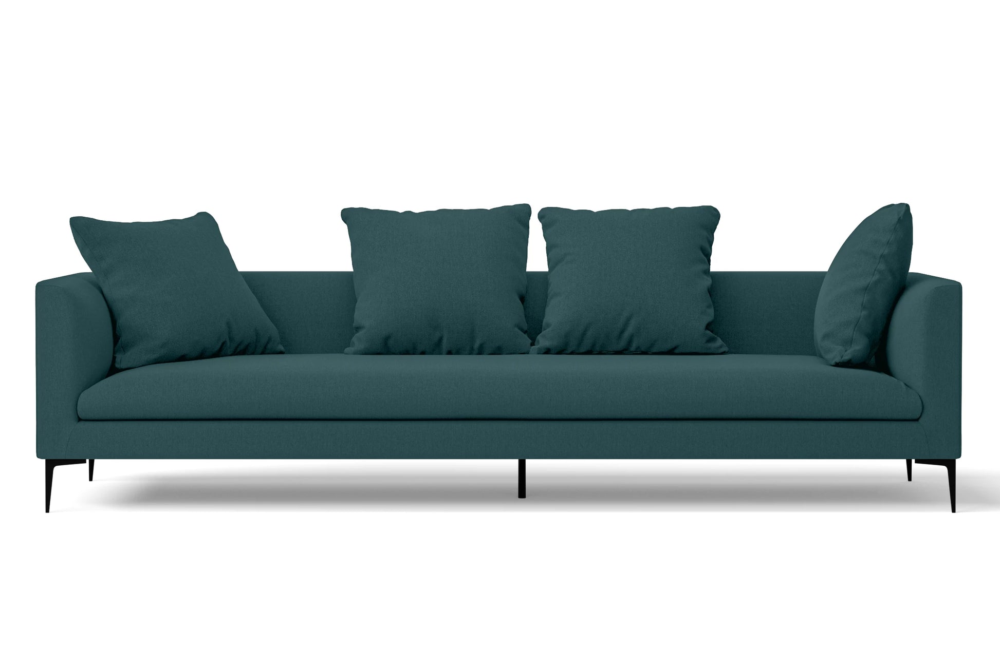 Aprilia 4 Seater Sofa Teal Linen Fabric