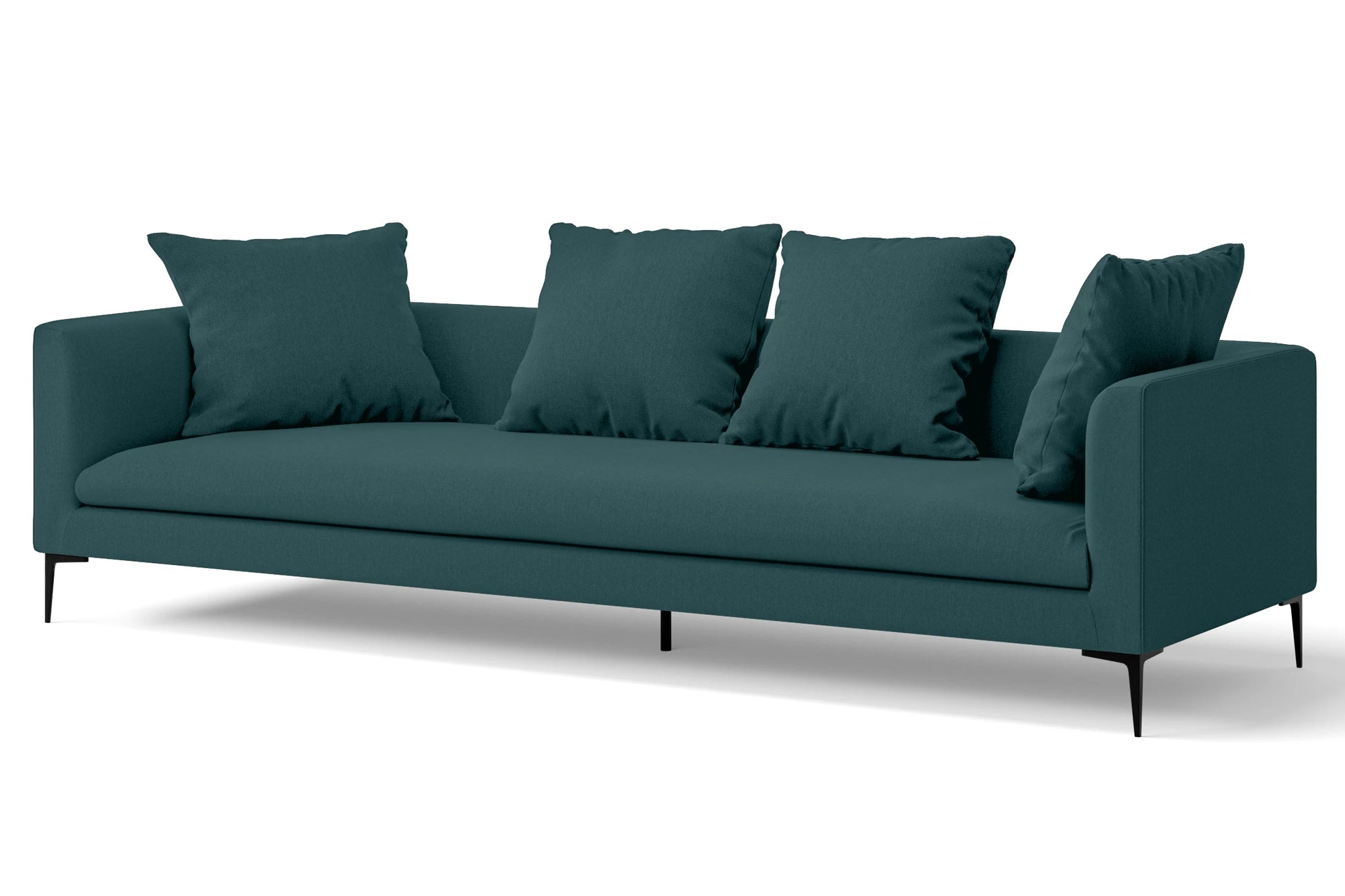 Aprilia 4 Seater Sofa Teal Linen Fabric