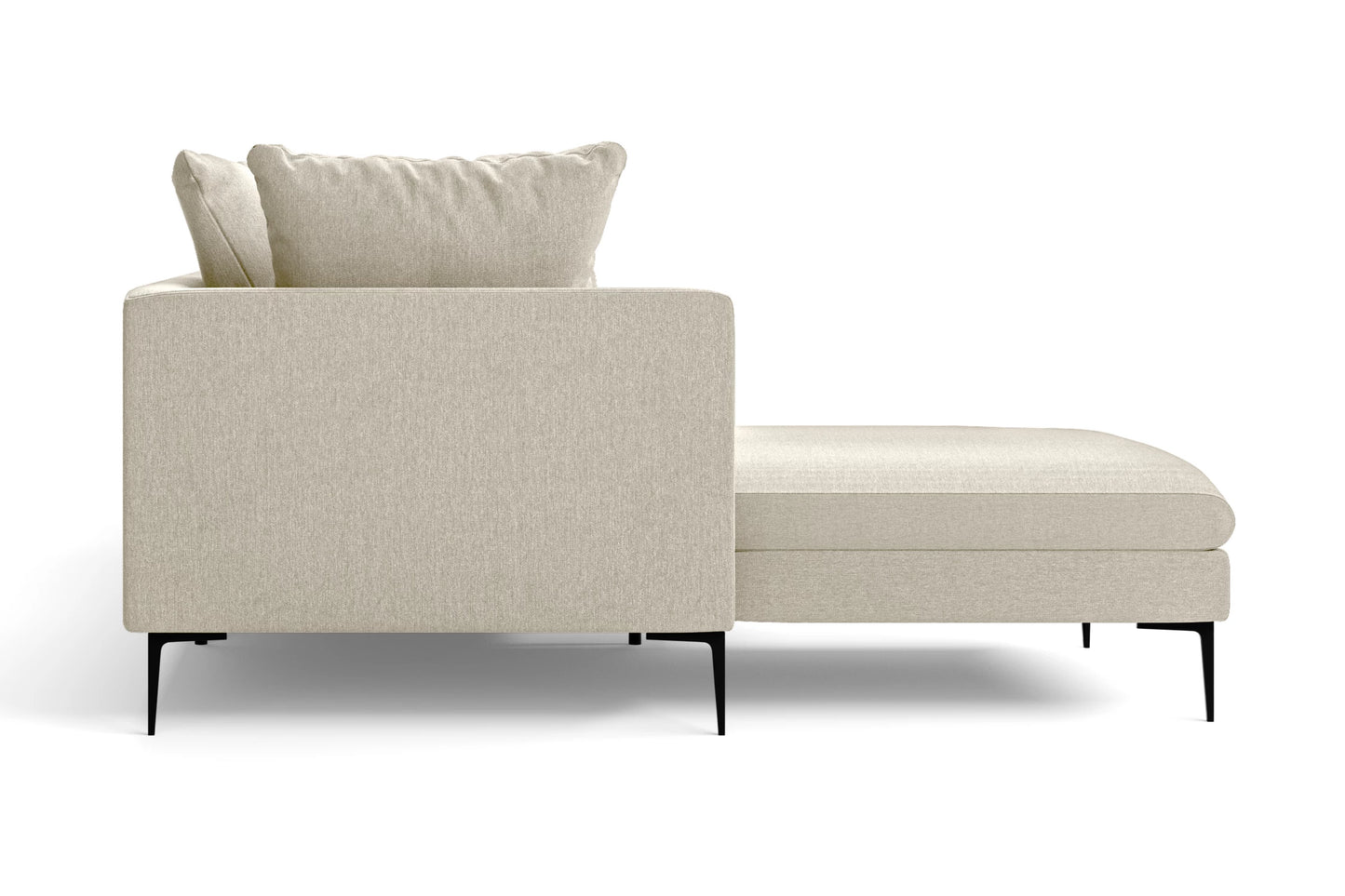 Aprilia 4 Seater Right Hand Facing Chaise Lounge Corner Sofa Cream Linen Fabric