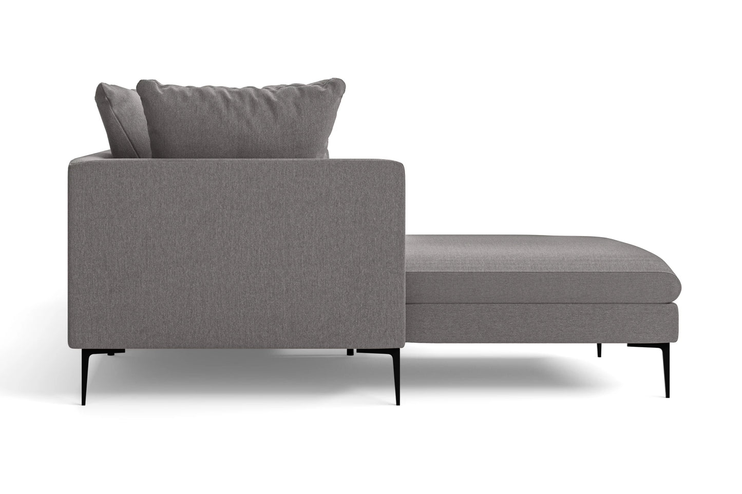 Aprilia 4 Seater Right Hand Facing Chaise Lounge Corner Sofa Grey Linen Fabric