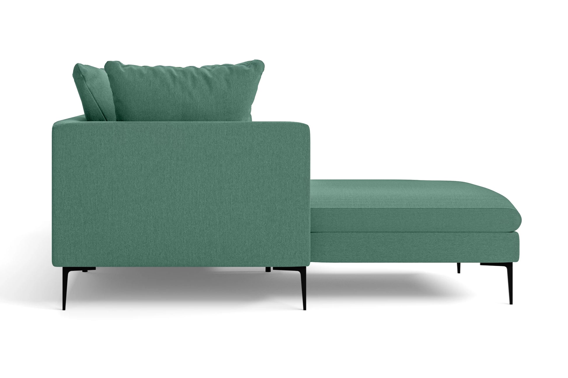 Aprilia 4 Seater Right Hand Facing Chaise Lounge Corner Sofa Mint Green Linen Fabric