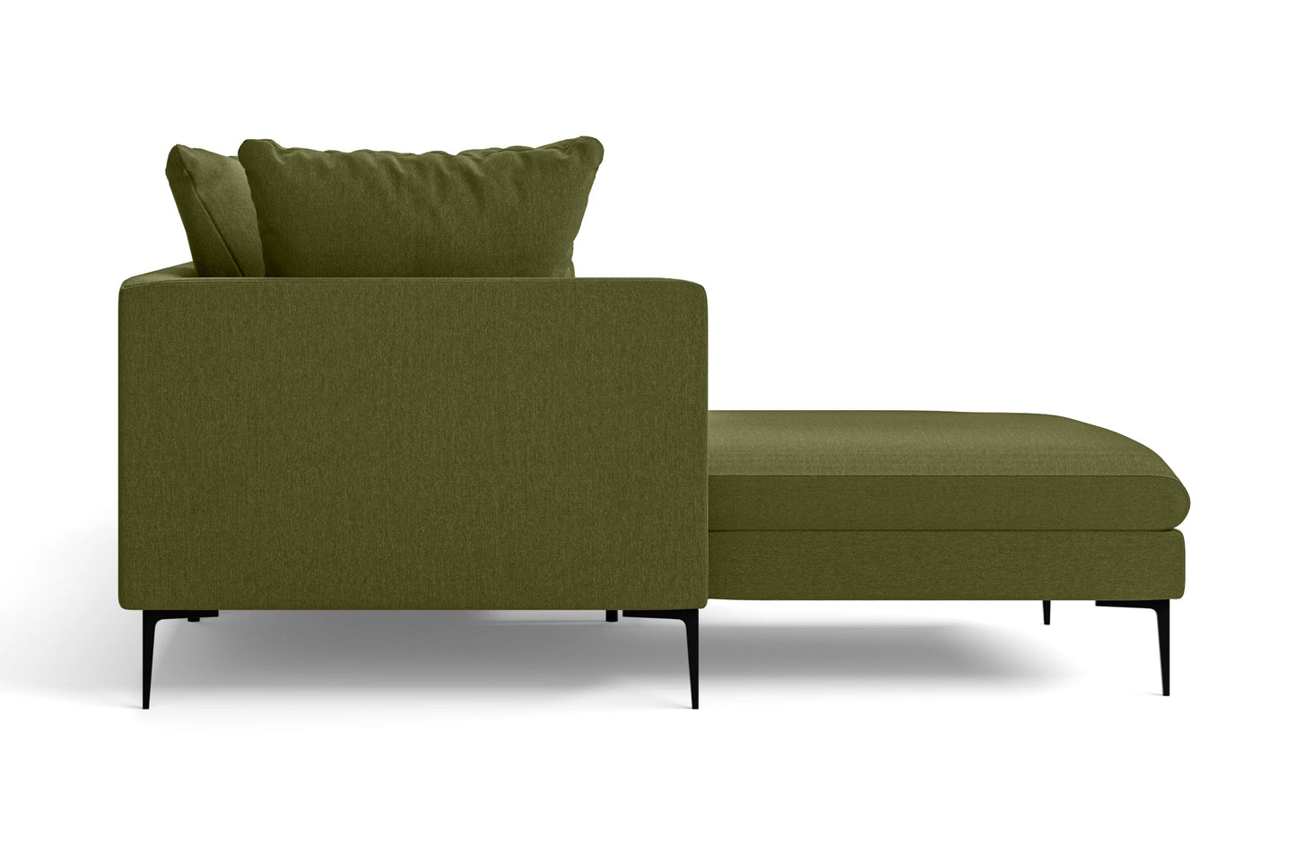 Aprilia 4 Seater Right Hand Facing Chaise Lounge Corner Sofa Olive Linen Fabric