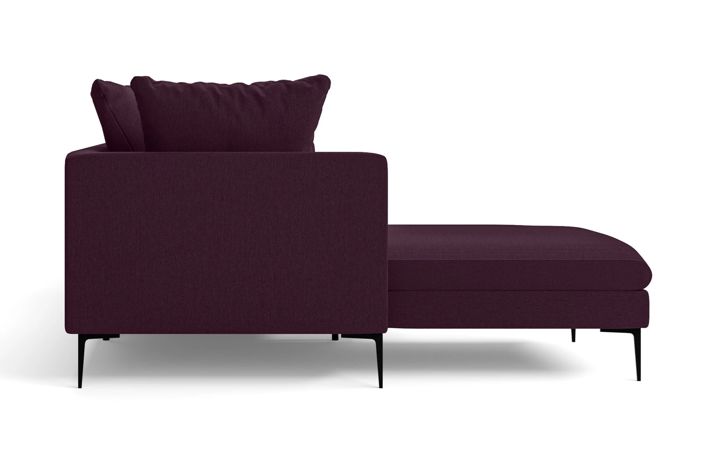 Aprilia 4 Seater Right Hand Facing Chaise Lounge Corner Sofa Purple Linen Fabric