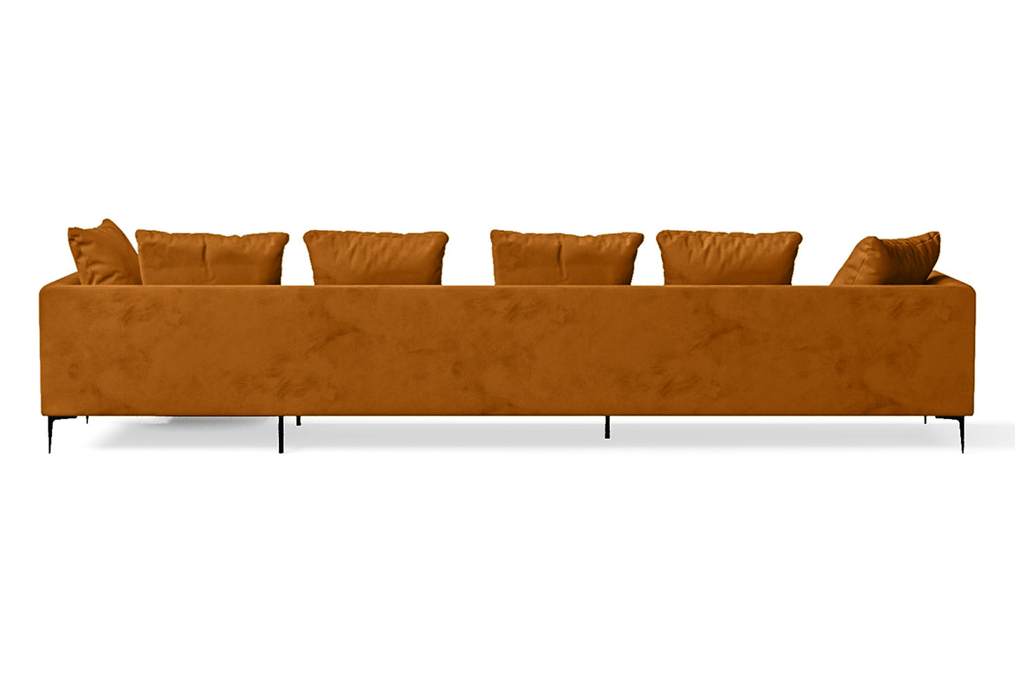 Aprilia 4 Seater Right Hand Facing Chaise Lounge Corner Sofa Gold Velvet