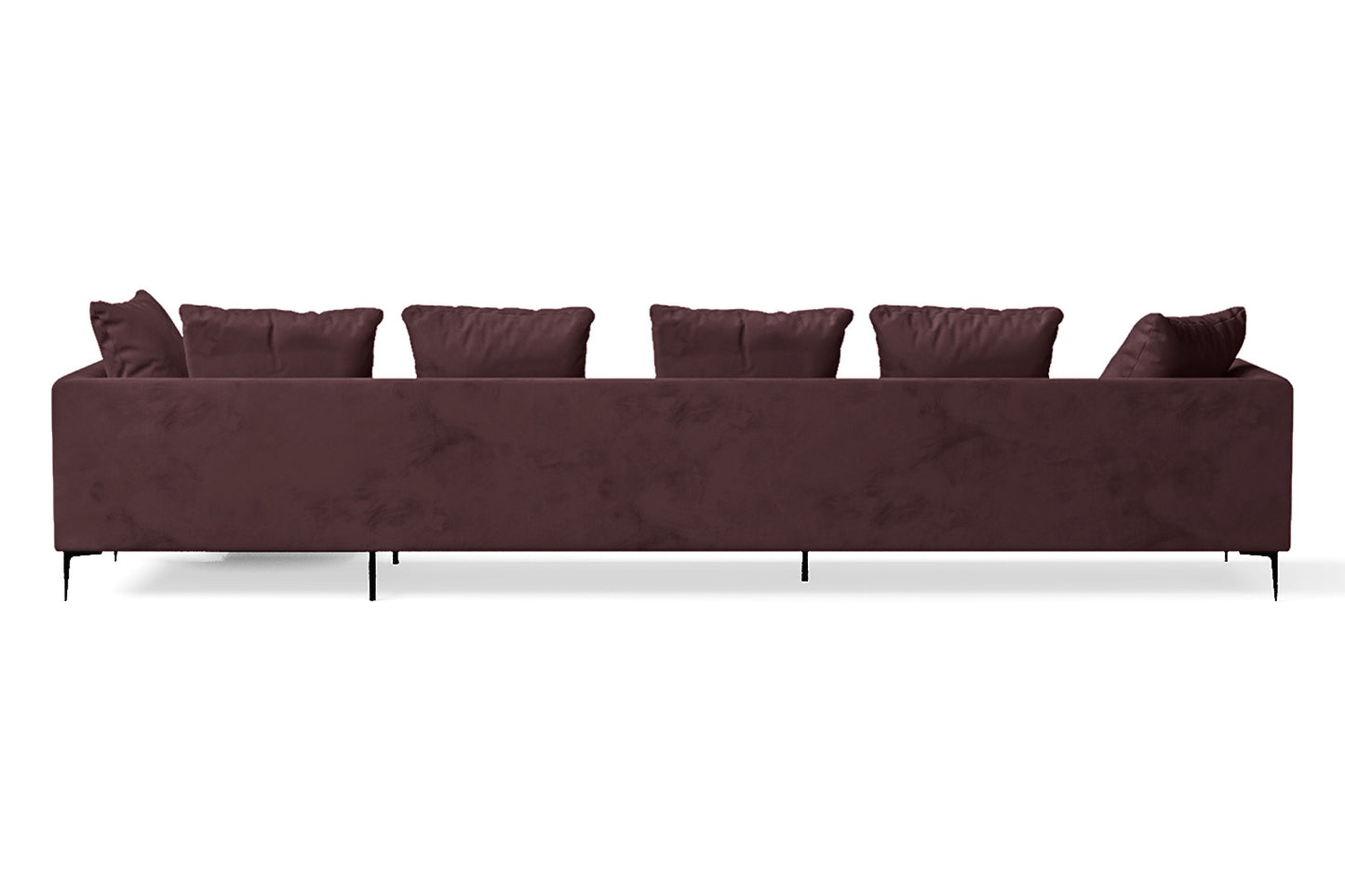 Aprilia 4 Seater Right Hand Facing Chaise Lounge Corner Sofa Grape Velvet