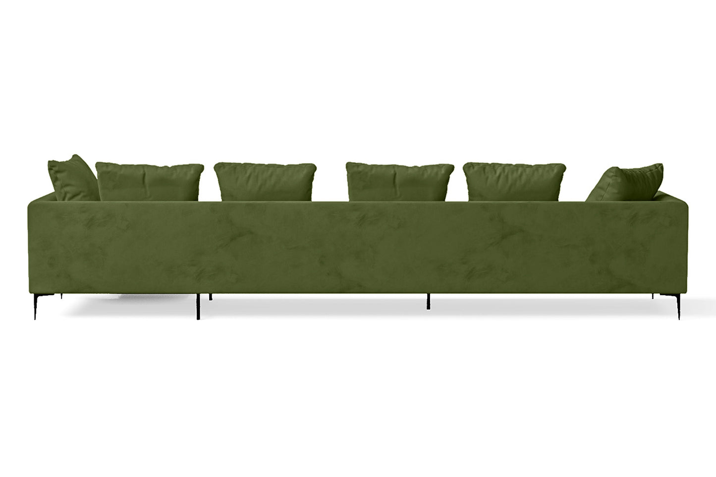 Aprilia 4 Seater Right Hand Facing Chaise Lounge Corner Sofa Lime Velvet