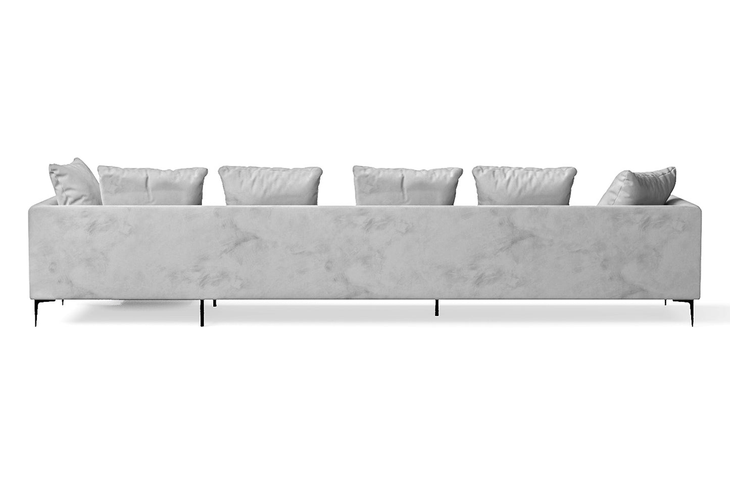 Aprilia 4 Seater Right Hand Facing Chaise Lounge Corner Sofa White Velvet