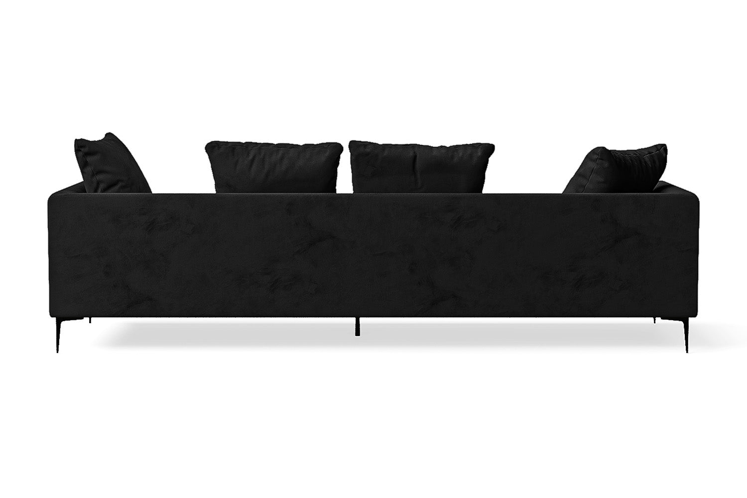 Aprilia 4 Seater Sofa Black Velvet