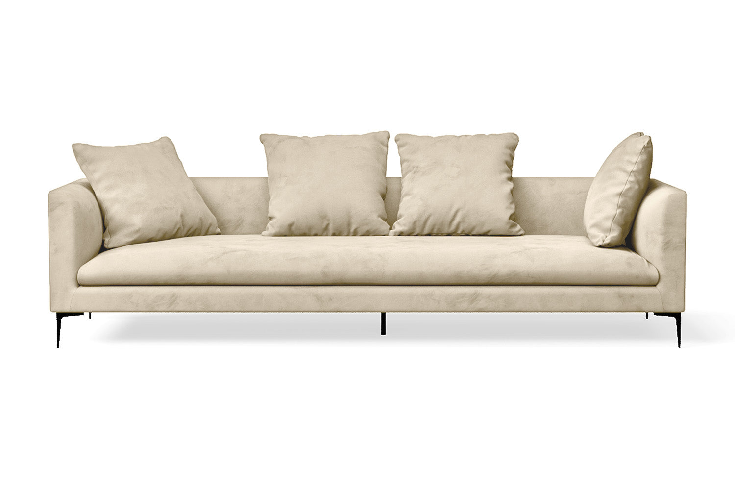 Aprilia 4 Seater Sofa Cream Velvet