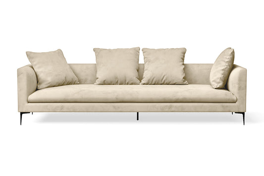 Aprilia 4 Seater Sofa Cream Velvet