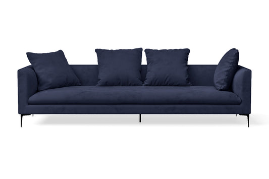 Aprilia 4 Seater Sofa Dark Blue Velvet