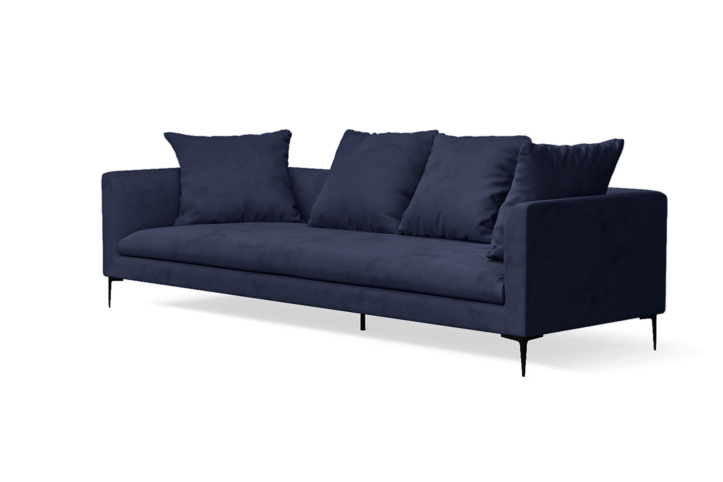 Aprilia 4 Seater Sofa Dark Blue Velvet