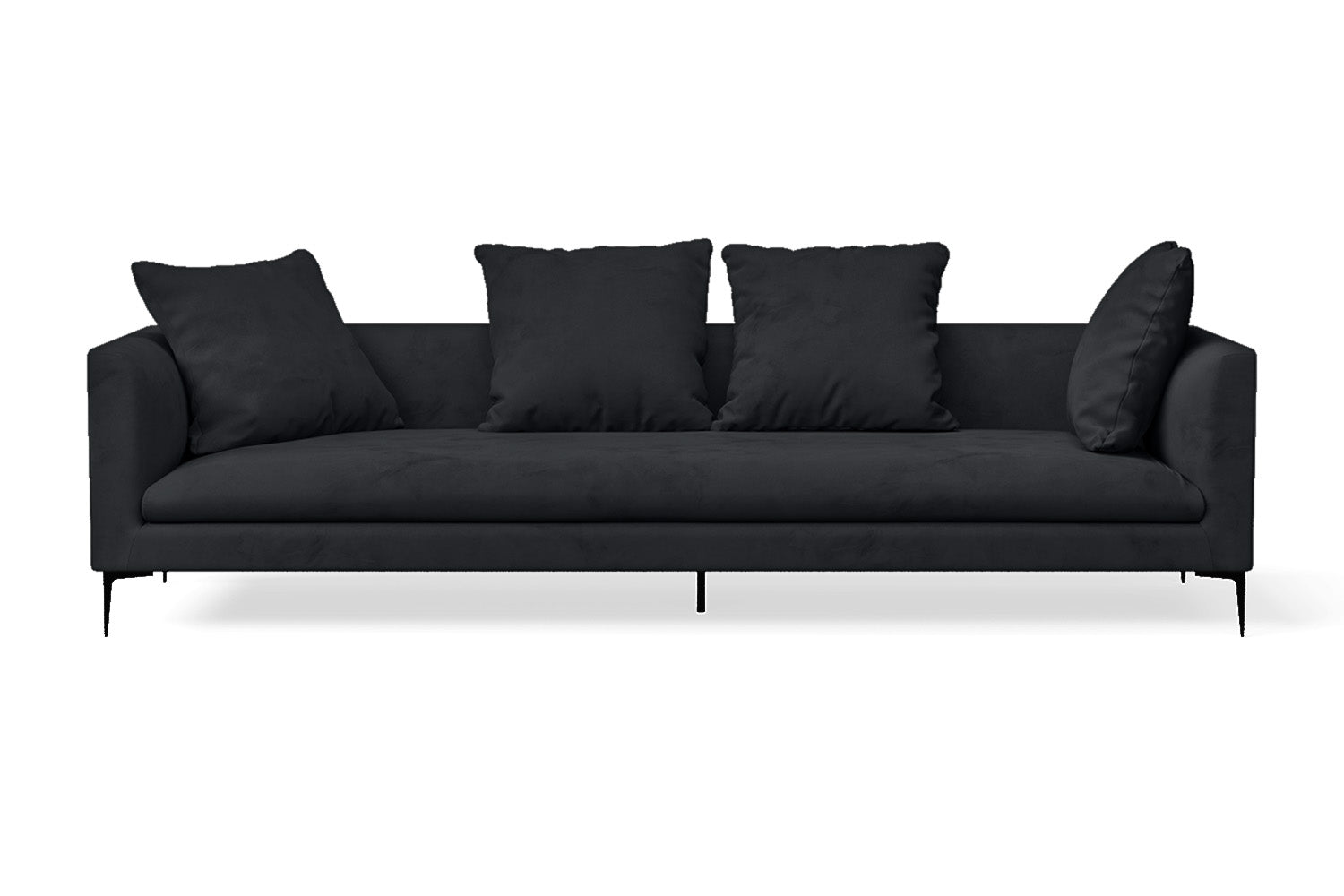 Aprilia 4 Seater Sofa Dark Grey Velvet