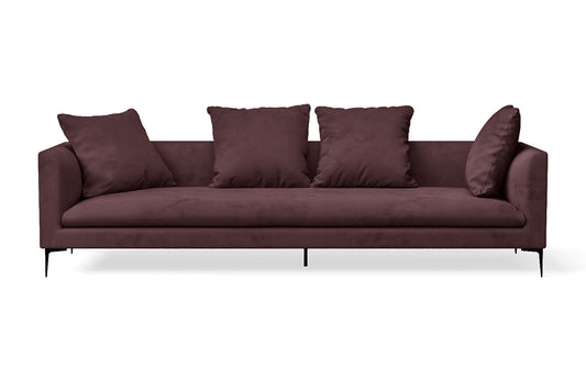 Aprilia 4 Seater Sofa Grape Velvet