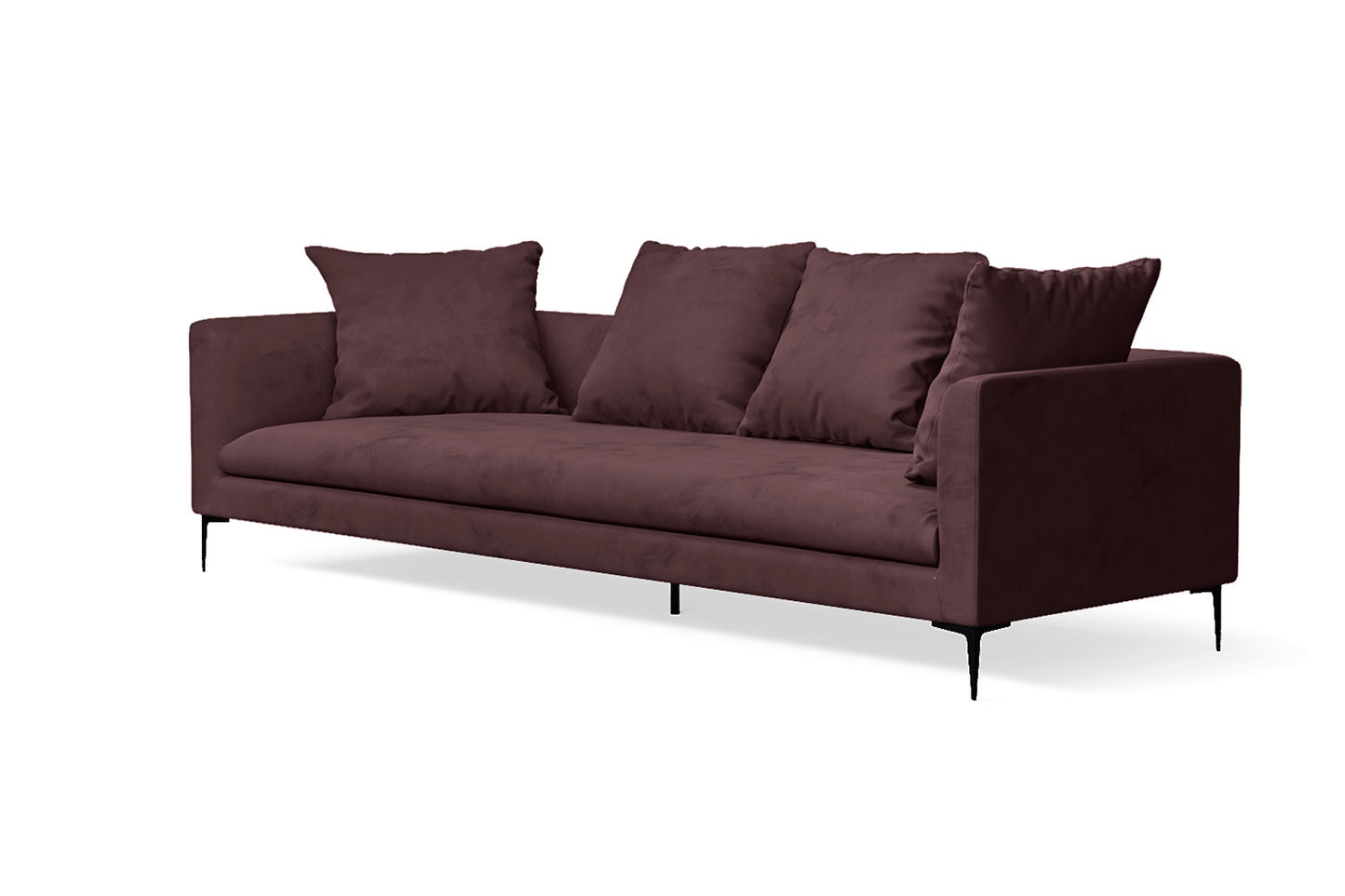 Aprilia 4 Seater Sofa Grape Velvet