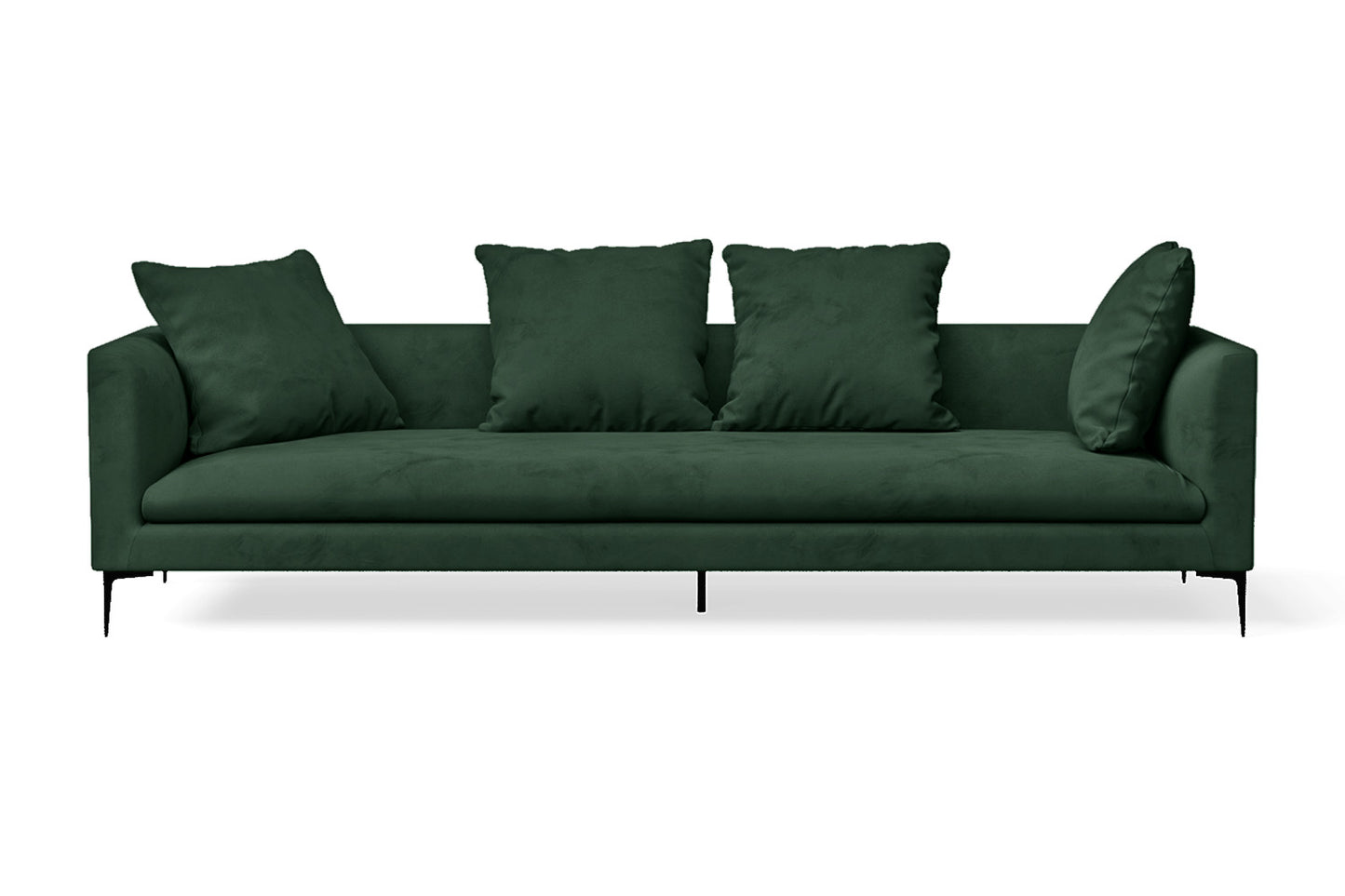 Aprilia 4 Seater Sofa Green Velvet