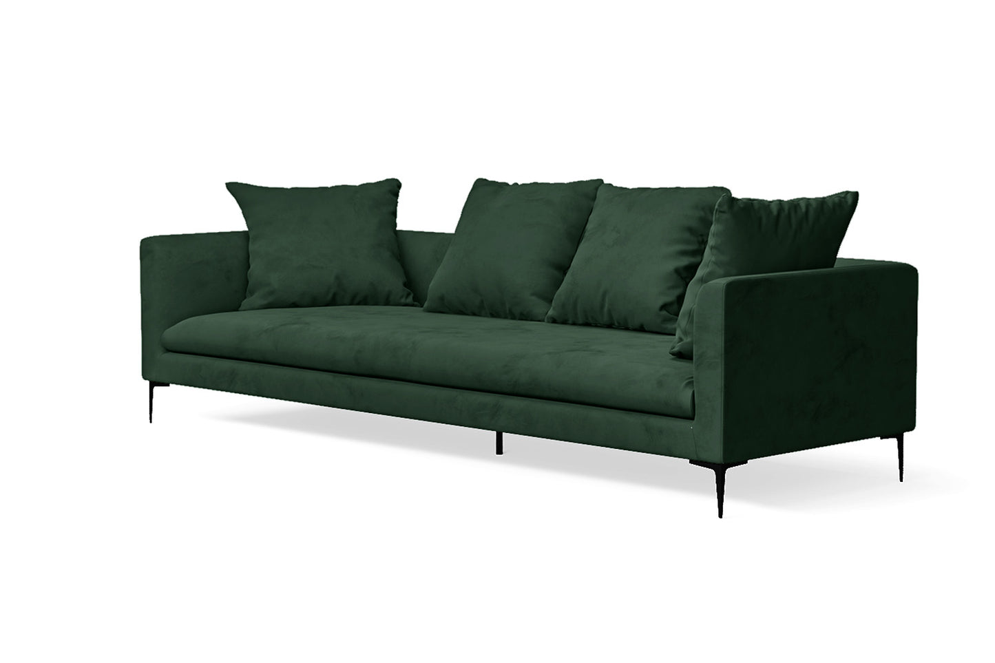 Aprilia 4 Seater Sofa Green Velvet