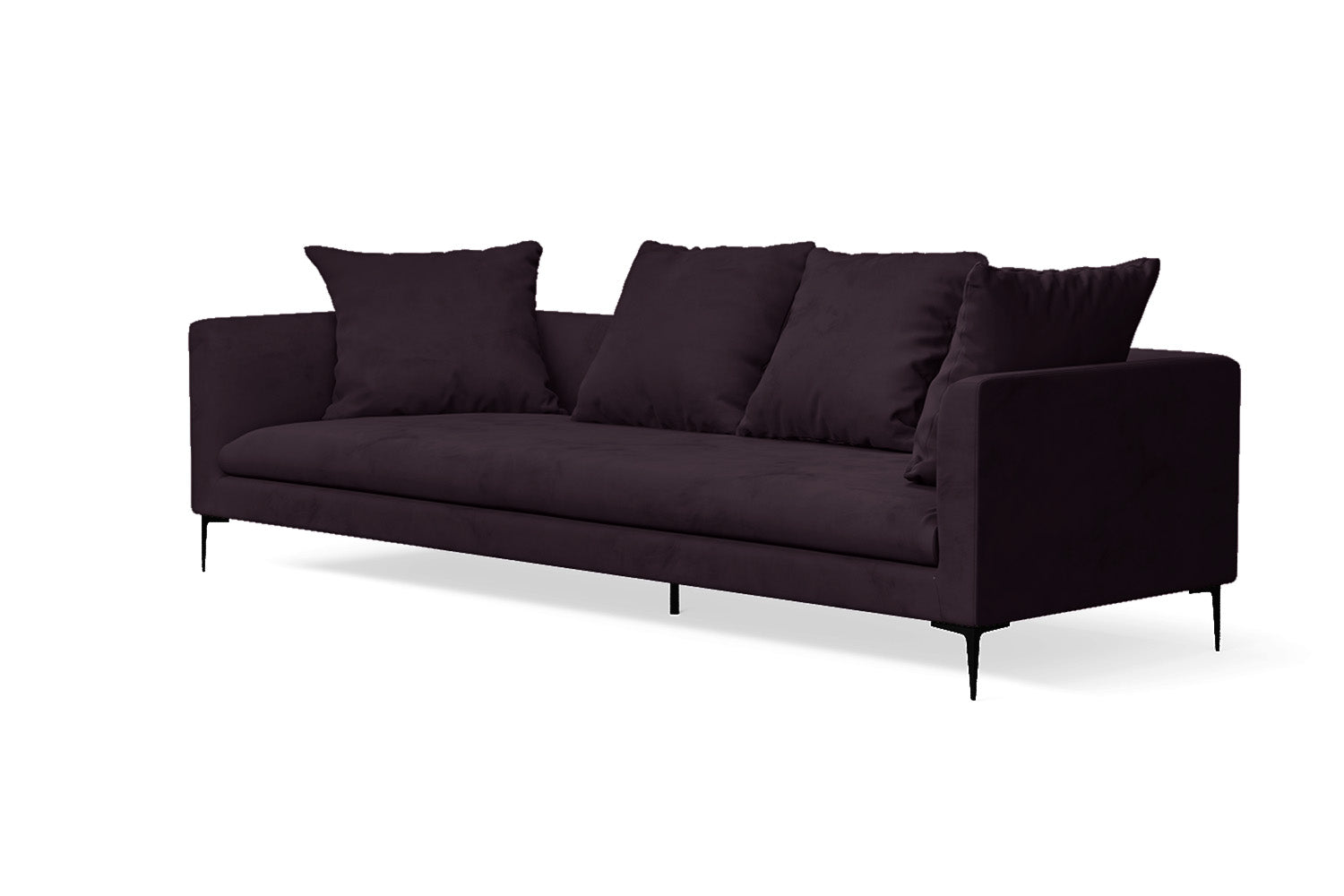 Aprilia 4 Seater Sofa Purple Velvet