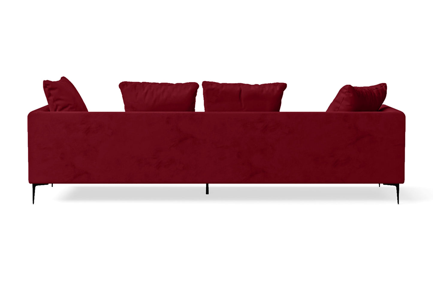 Aprilia 4 Seater Sofa Red Velvet