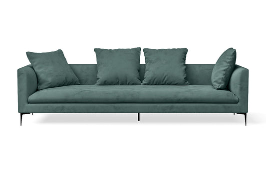 Aprilia 4 Seater Sofa Teal Velvet