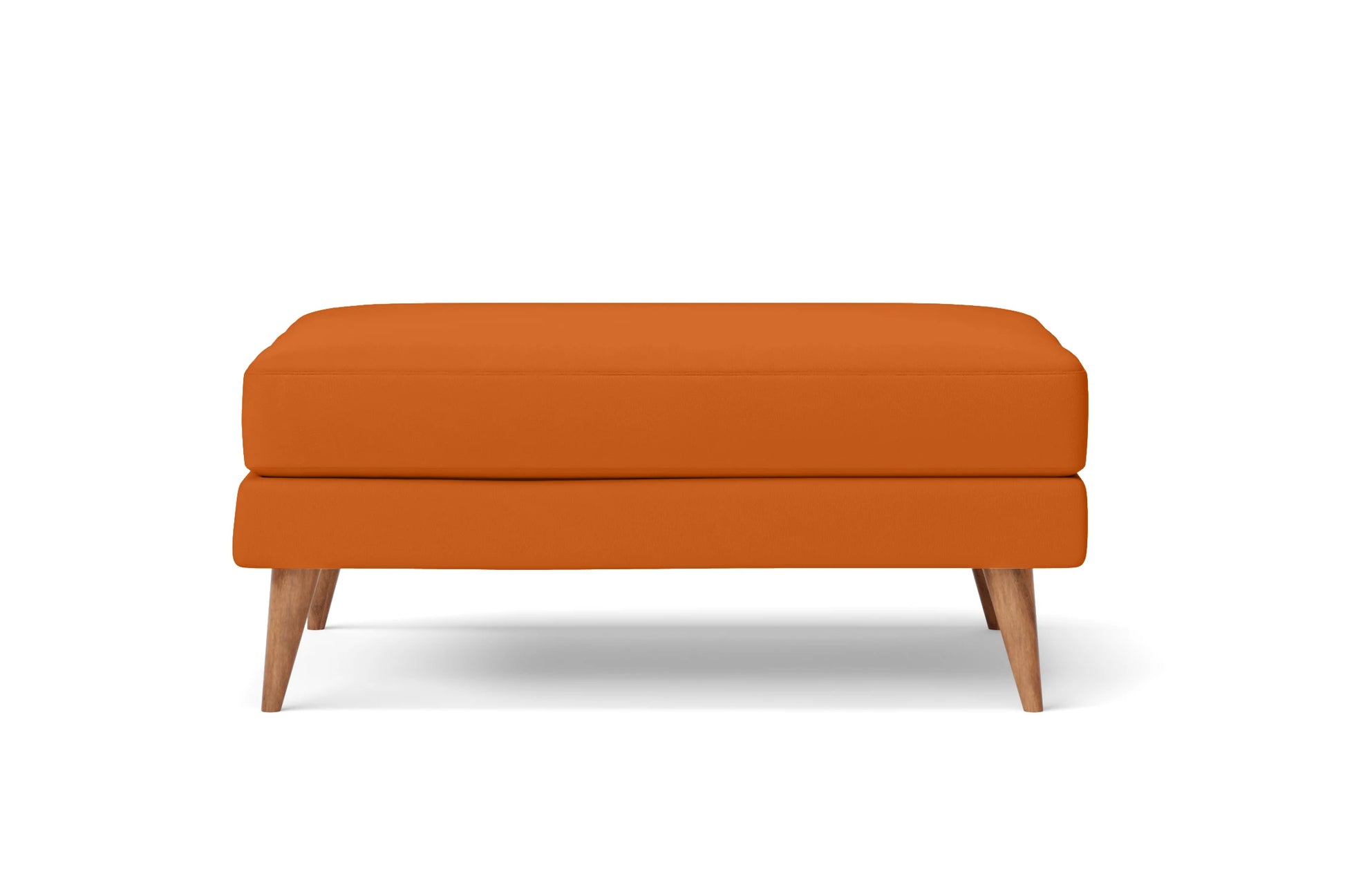 Aquila Ottoman Orange Leather