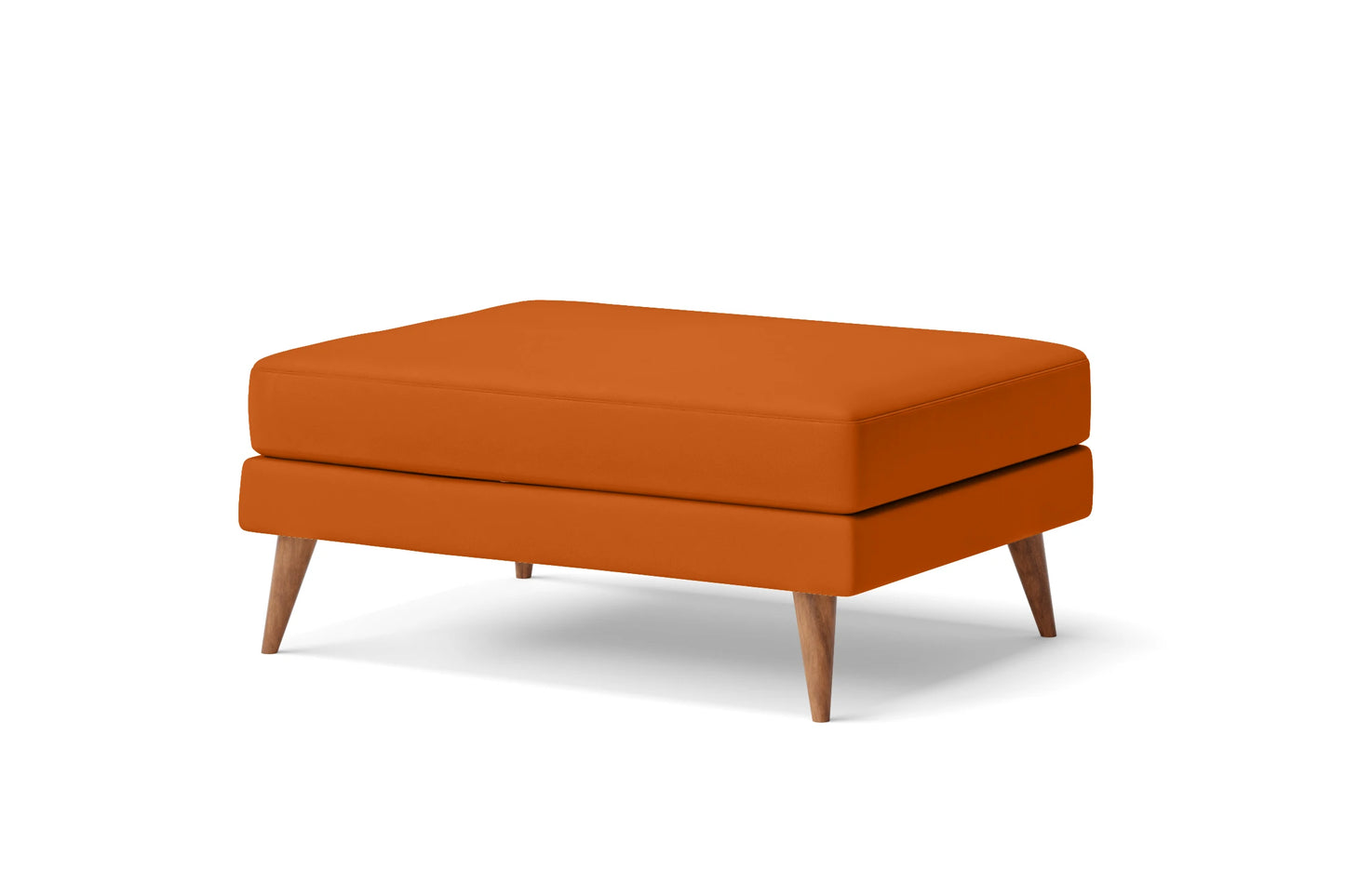 Aquila Ottoman Orange Leather