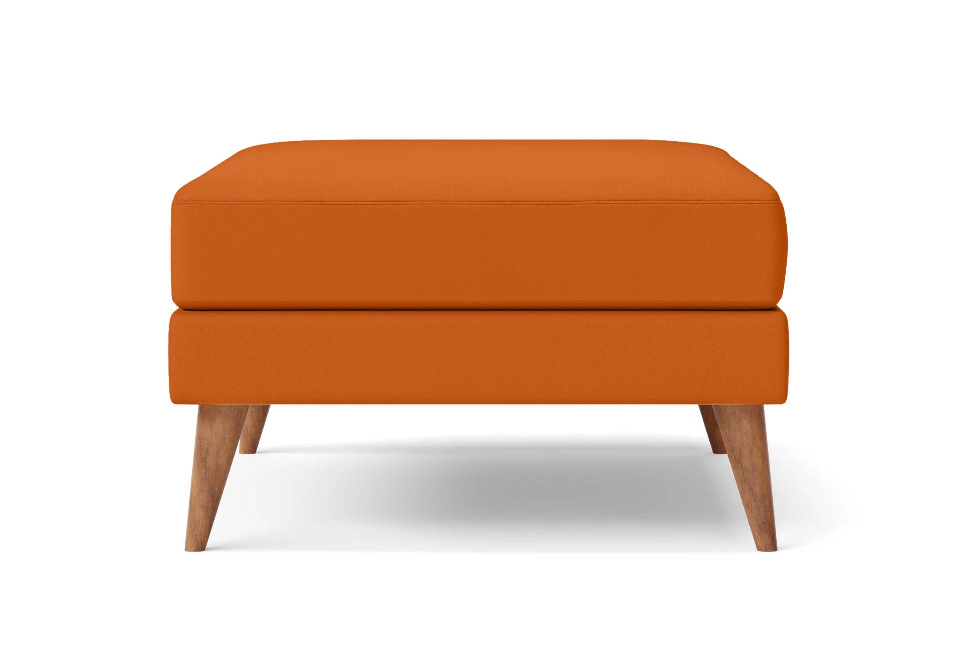 Aquila Ottoman Orange Leather