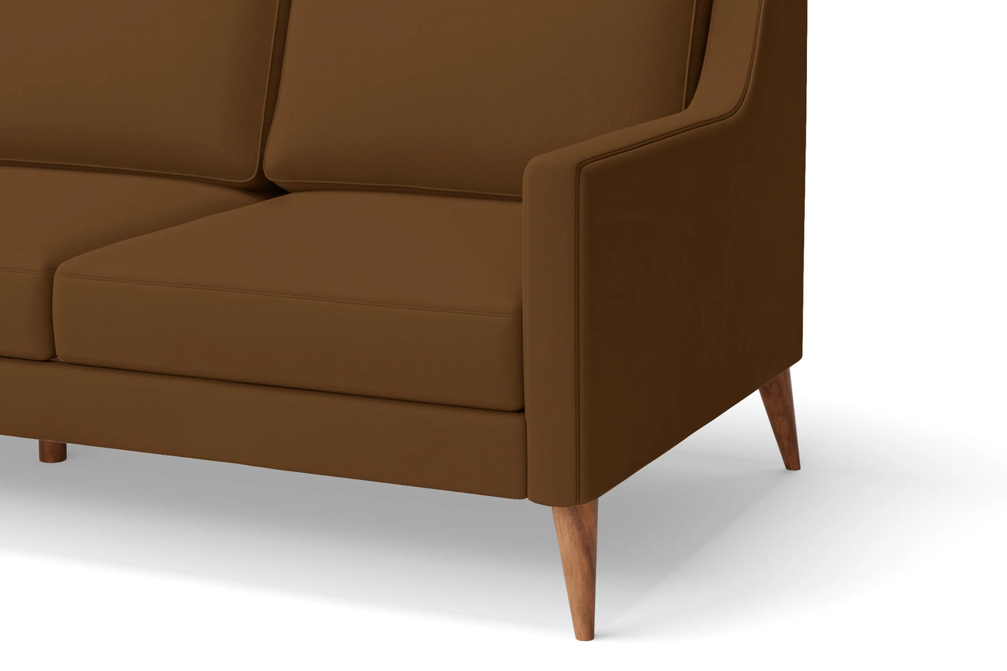 Aquila 2 Seater Sofa Walnut Brown Leather