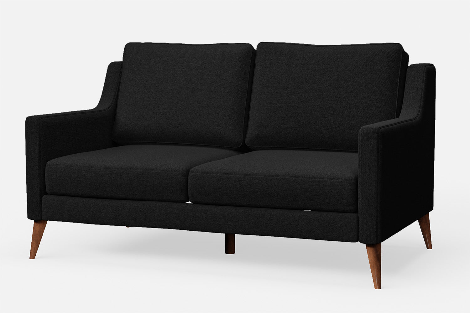 Aquila 2 Seater Sofa Black Linen Fabric