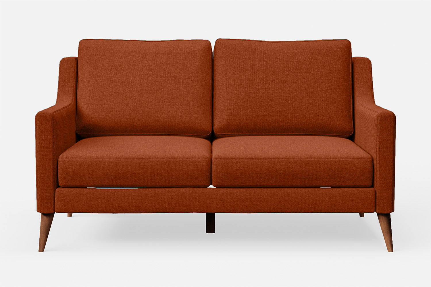 Aquila 2 Seater Sofa Orange Linen Fabric