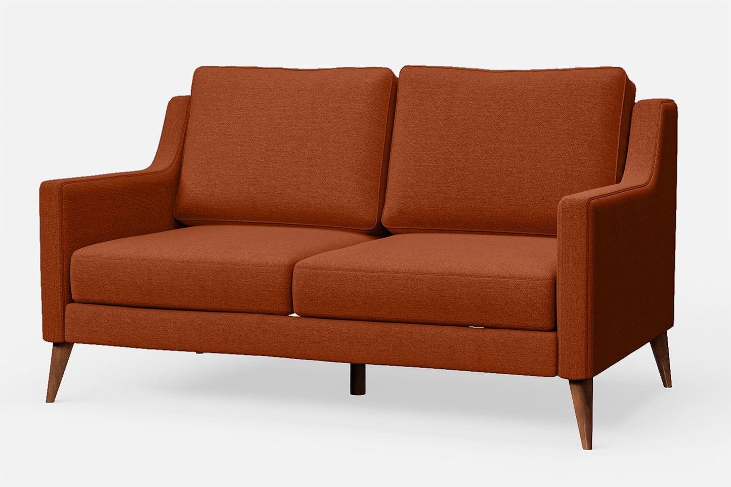 Aquila 2 Seater Sofa Orange Linen Fabric