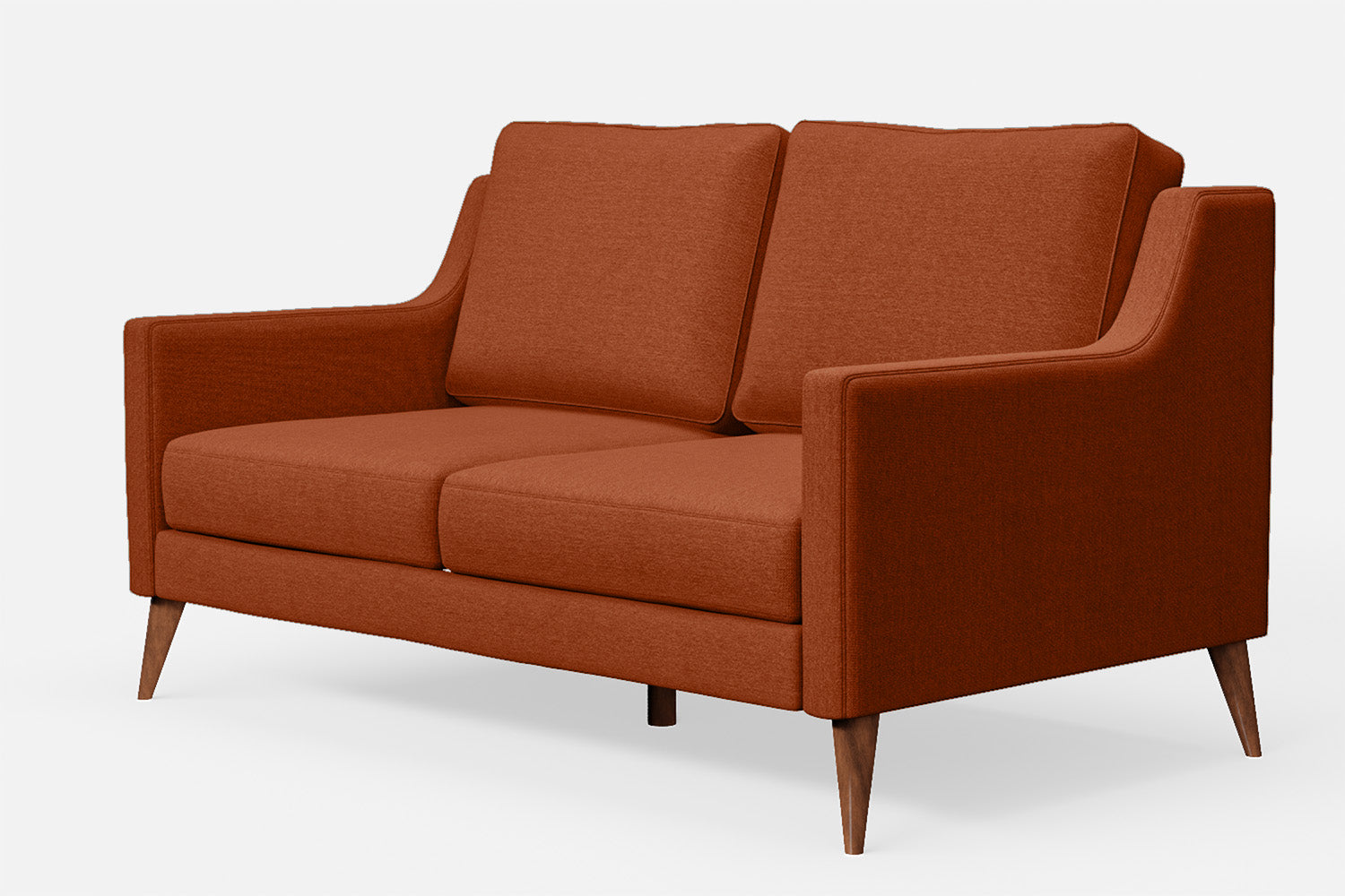 Aquila 2 Seater Sofa Orange Linen Fabric