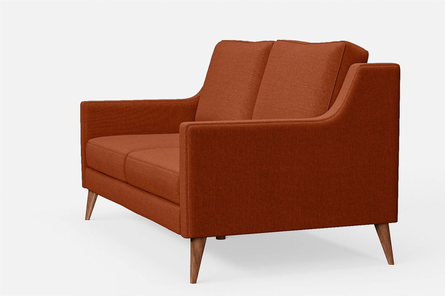 Aquila 2 Seater Sofa Orange Linen Fabric